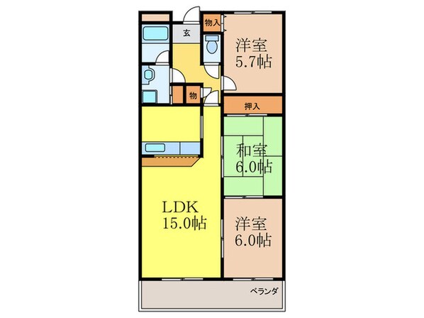 グロ－バルサイト茨木の物件間取画像